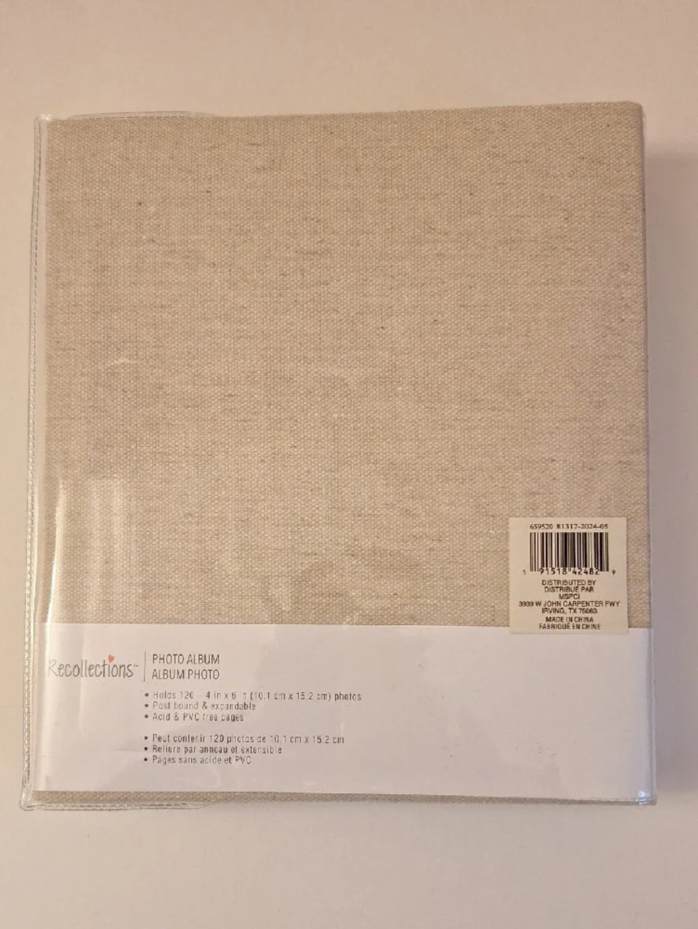 Recollections Linen Photo Album - Natural Beige